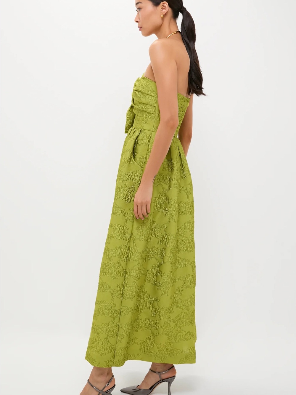 Tuckernuck Brocade Metallic Strapless Kathleen Gown - Picture 3 of 7